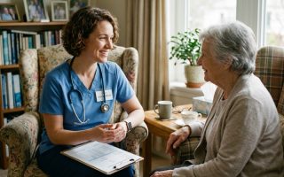 Nurse Practitioner helping patient manage a chronic condition